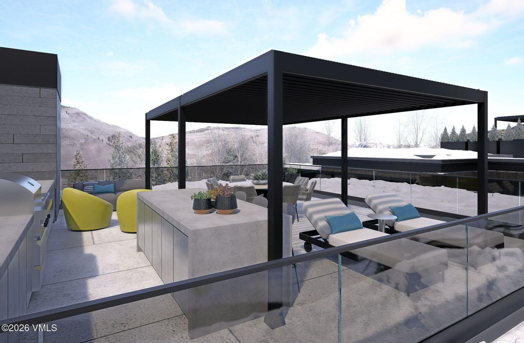 rendering rooftop deck