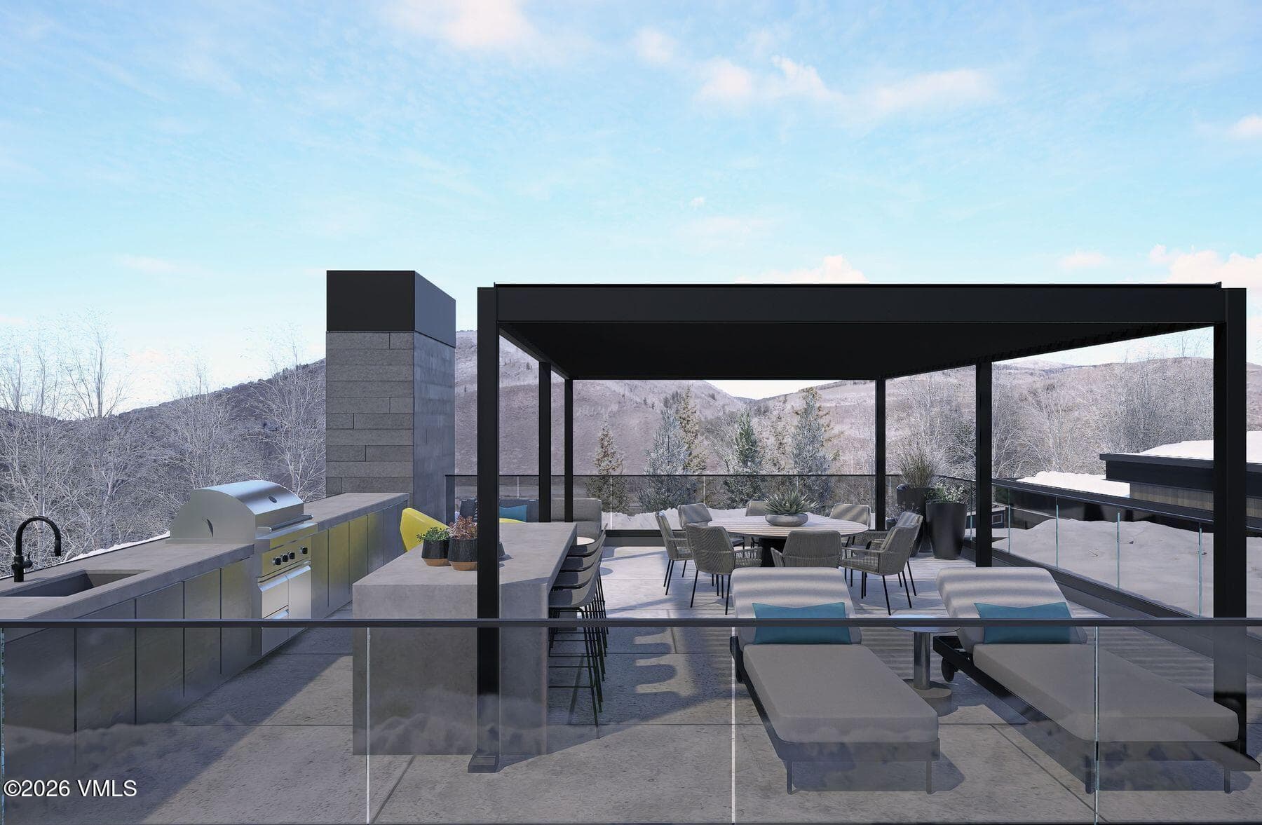 rendering rooftop deck