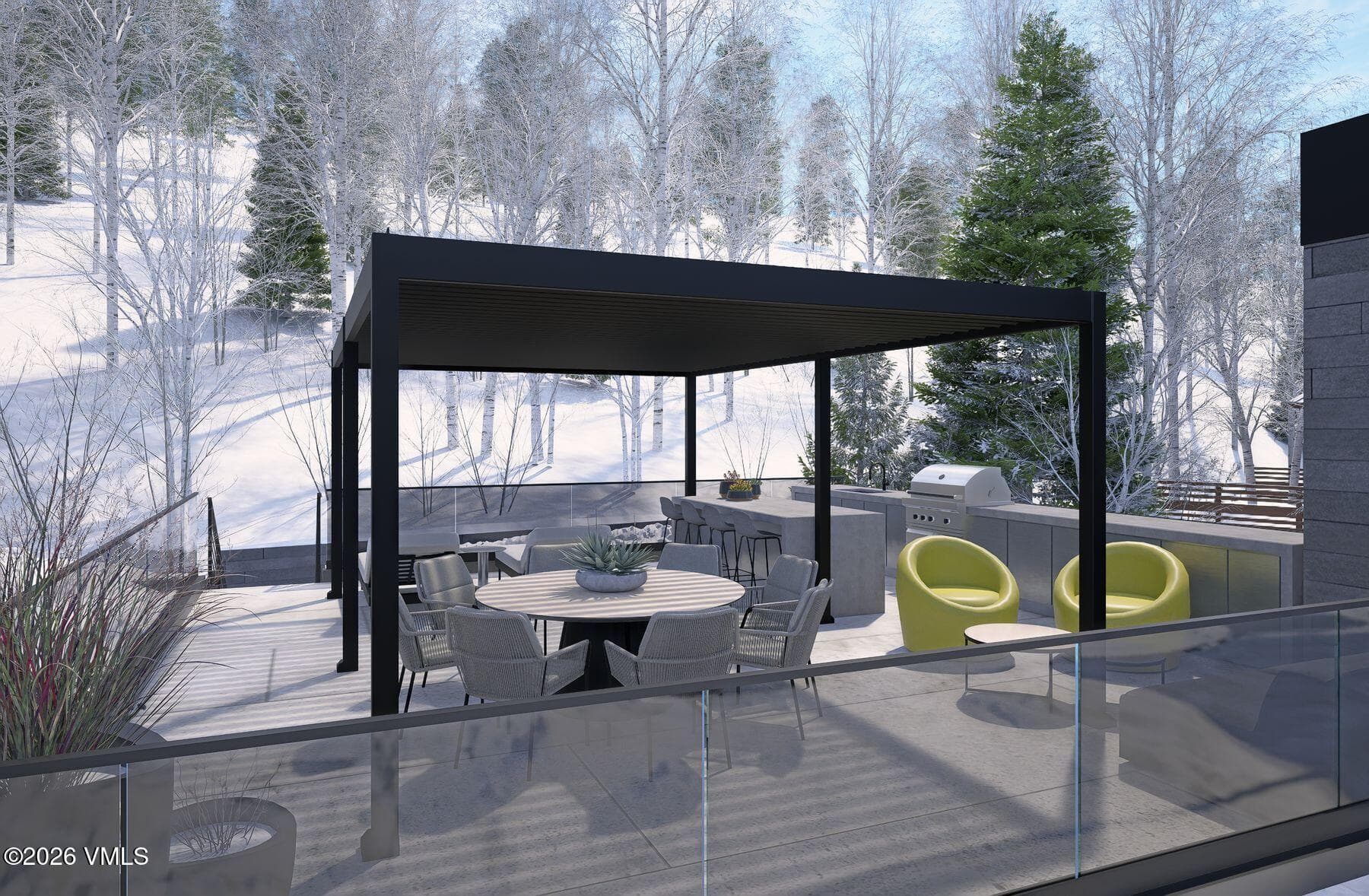 rendering rooftop deck