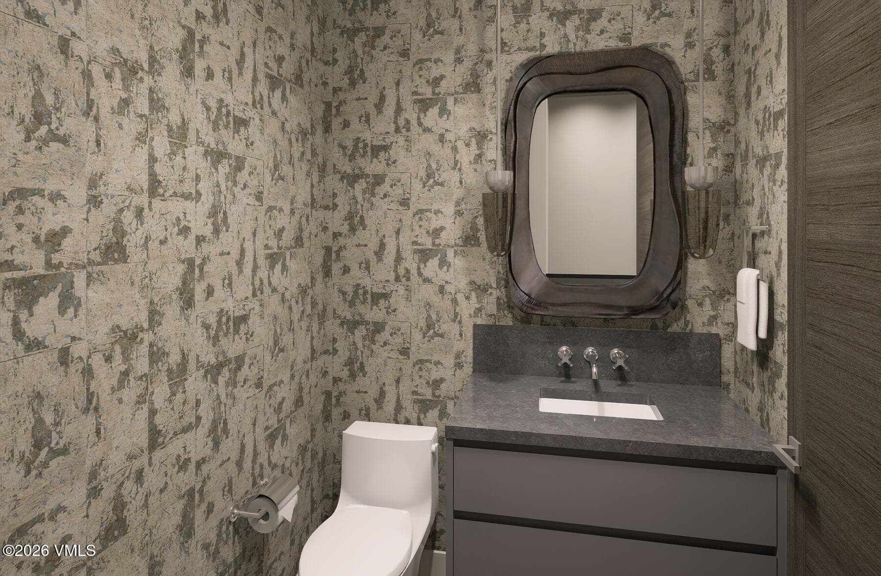 rendering powder room