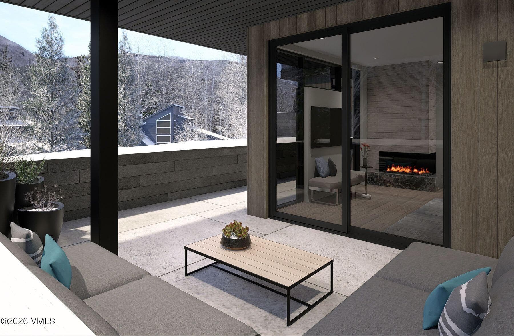 rendering master patio