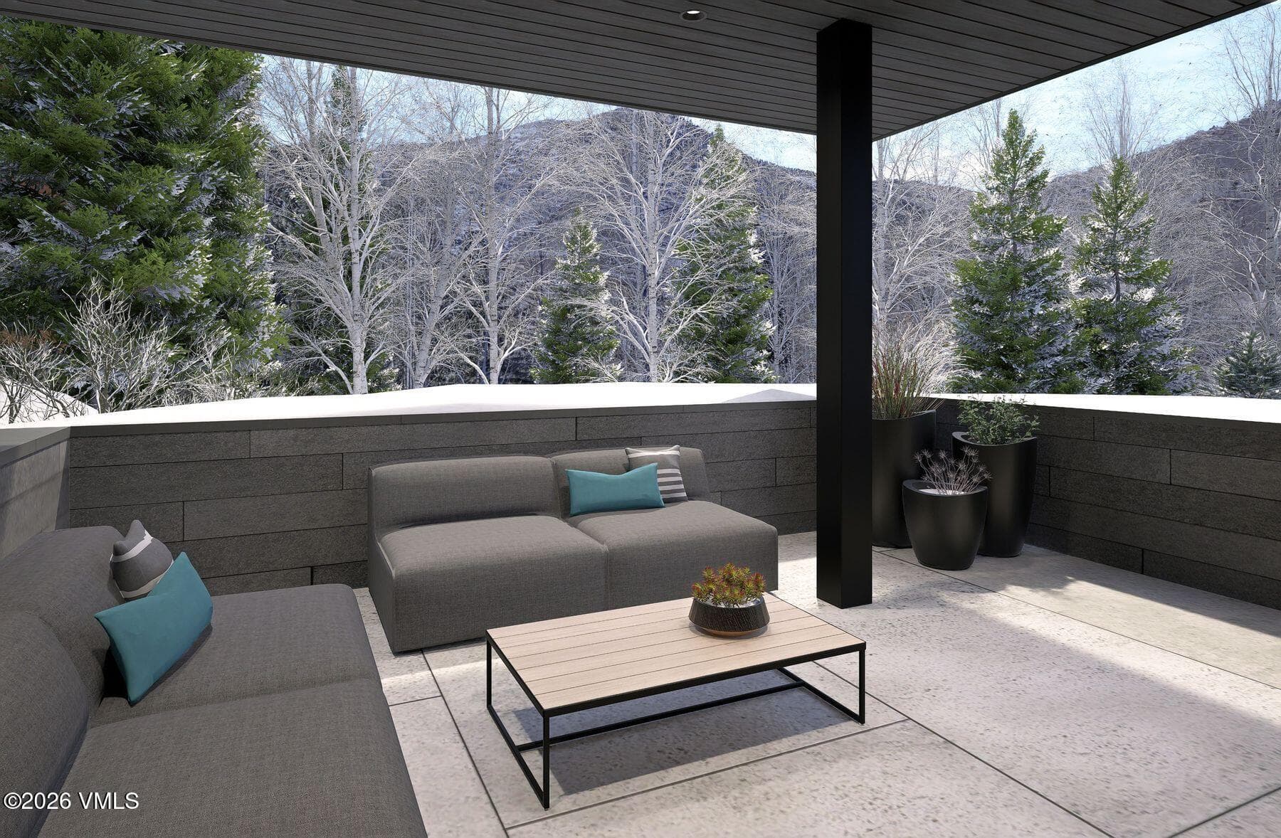 rendering master patio