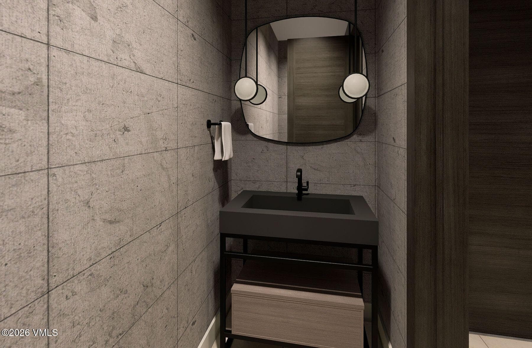 rendering family room powder