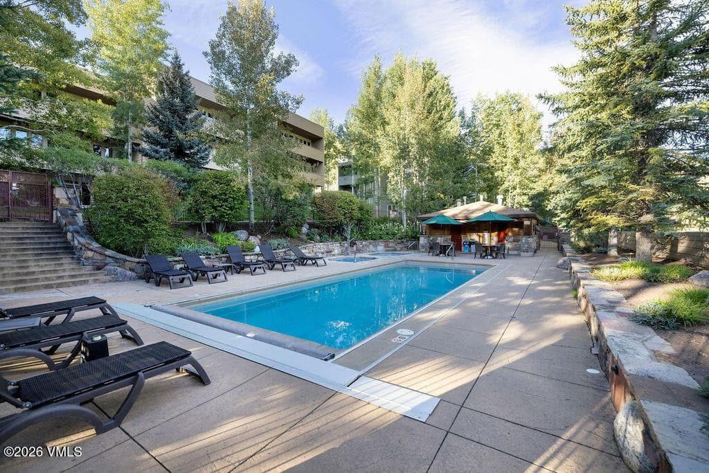 Beautiful setting for the year 'round pool